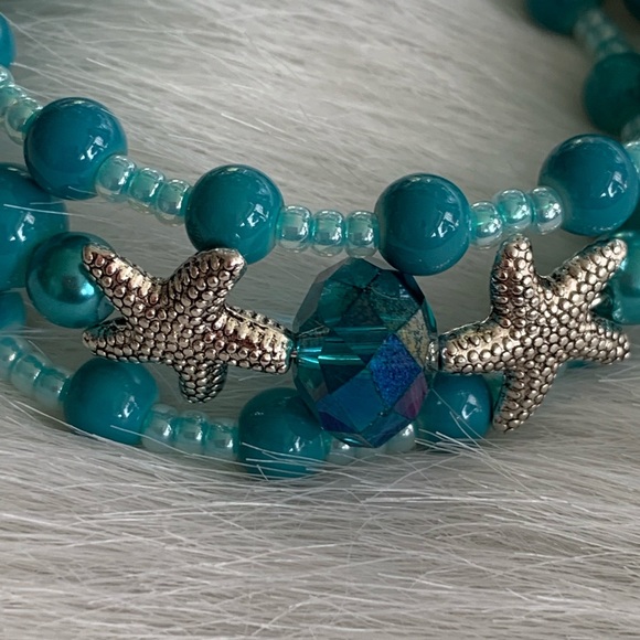 ✔️✔️Turquoise Starfish Wrap Bracelet - Picture 6 of 8